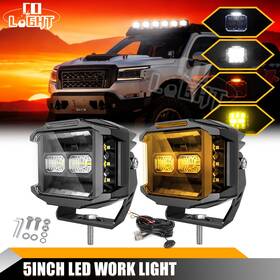 Colight 318f996dz5w252 Pair Led Driving Light Cube Pods 5inch 350w Spot Flood Combo With Side Shooter Drl