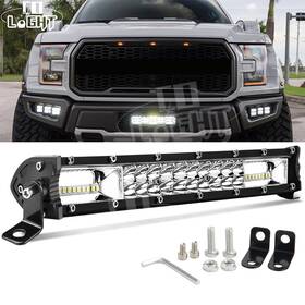 35-972 Colight Dual Row Behind 14inch Grill Mount Led Light Bar Kit Spot Flood For 17-20 Raptor