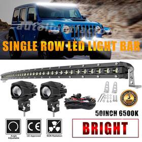 Colight 50inch/singlerow/lightbar Roof Combo 50 Inch Curved Led Light Bar 4 Pods Kit For 2018-2024 Jeep Wrangler Jt Jl