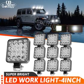 Colight 630808387463 10x Square Led Work Light Bar Flood Spot Lights For Truck Off Road Tractor Atv