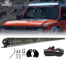70101041 Colight Led013 Wi002 Dual Row 1200w 52 Inch Led Light Bar Combo Roof Wire For Ford Bronco 2021 22 23 24