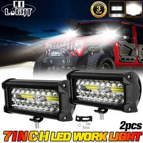 Colight 723849269895 2pcs 7inch Led Work Lights Bar Flood Spot Pod Offroad Suv 4wd Fog Lamp Atv Truck