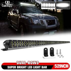2-rows Colight 746756360301 Roof For Nissan 52 Inch 1440w Straight Led Light Bar Spot Flood Work Fog Lamp