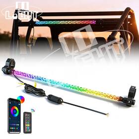 Colight 789049887628 30ftft Utv Whip Light Led Interior Spiral Chase Bar For 1.5ftft-2ftft Roll Cage