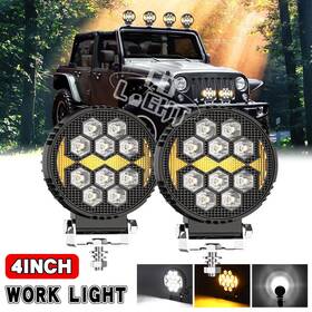 930d-12 Colight 4inch Round Led Work Light Bar Offroad Spot Flood Pods 4wd Atv Driving Fog Lamp