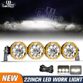 96-lb050 Colight 22inch Linkable Round Led Driving Light Bar Spot Beam For Can Am Polaris Utv Atv