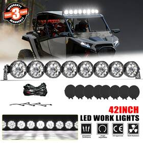 96-lby Colight For Polaris Rzr Pro Xp 42 Inch Led Light Bar Linkable And Mounts 2022-2024 Roof