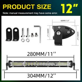 9610byzhjdafyghy35656390 Colight 12 Inch 20 30 50ftft Led Light Bar Spot Flood Combo Work Suv Boat Driving Offroad Atv