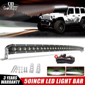 9610g-50icnh-curved Colight For 18-24 Jeep Wrangler Jl Curved Slim 50 Inch Led Light Bar Spot Flood Wire