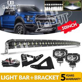 Mq-029 Colight 9610g 954d For Ford F150 Raptor 52 Inch Curved Led Light Bar Roof Brackets 4 Pods Wire Kit Mq-029 Colight 9610g 954d For Ford F150 Raptor 52 Inch Curved Led Light Bar Roof Brackets 4 Pods Wire Kit