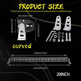 9610g2032384450 Colight Single Row 20 Inch 26 32 38 44 50 Curved Led Light Bar Offroad Driving Suv Atv 4x4