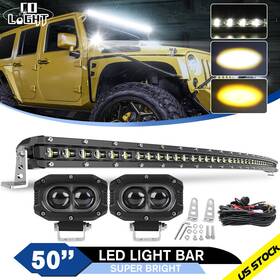 9610g50pt954dxxc Colight Roof 50inch Curved Slim Led Light Bar 4ftft Fog Lamps Wire Kit Pods Truck Suv 4wd