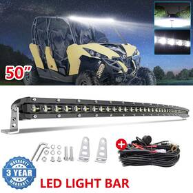 9610gc1116526 Colight Slim Upper Roof Curved 50 Inch Led Light Bar Wire Fit Can-am Maverick X3 Polaris Rzr