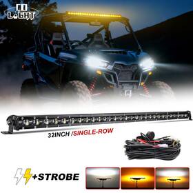 9610z-bs-181 Colight Single Row 32 Inch Led Work Light Bar Amber Strobe For Polaris Rzr Xp 4 1000 900