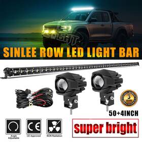 9610z Colight Mf01 Roof 50inch Led Light Bar 2x 3inch Pods With Wiring Kit For Dodge Ram 1500/2500