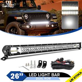 9610z26158 Colight Dual Row 26inch Led Light Bar Offroad Driving For Truck Jeep Cars Wrangler Boat