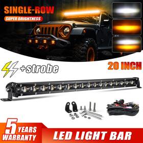 9610zbssavgjf63264095 Colight Yellow Strobe 20 Inch Slim Led Work Light Bar Off Road Suv Atv 4x4wd Fog Lamp