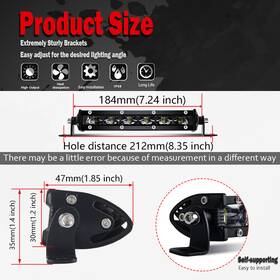9610zhjmdfgijsr254596 Colight 7 Inch 14 20 26 32 38 44 50ftft Led Light Bar Spot Flood For Truck Jeep Offroad Driving