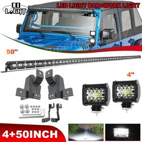 9610zsim1450 Colight 50 Inch 4 Led Work Light Bar Mount Bracket Spot Flood Fog Driving Atv Suv Offroad