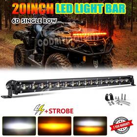 9610zsnfcdhvbfy25505 Colight Strobe Slim 20ftft 600w Led Work Light Bar Spot Flood Offroad Truck Amber White 22