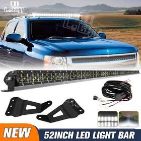 9620a-002-158 Colight 52 Inch 300w Led Light Bar Roof Mount Brackets For Chevy Silverado And Gmc 07-14