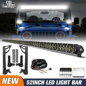 9620a-029b-158 Colight For Jeep Wrangler Jk Jku 52 Inch Led Light Bar Wiring Kit Windshield Mount Brackets