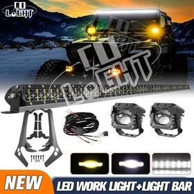 9620a-035d-158 Colight Fit Jeep Wrangler Jl 52 Inch Led Light Bar Mounting Bracket With A Pillar 4 Pods Kit