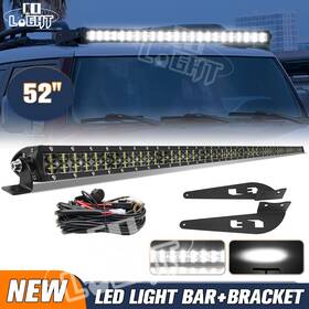 Ft-001 Colight 9620a Dual Row 52ftft Led Light Bar Roof Mounts Wiring For 2007-2014 Toyota Fj Cruiser