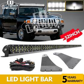9620a-qt-001-168 Colight For 2006-2010 Hummer H3 Upper Roof Windshield 52 Inch Led Light Bar Bracket Wire Kit