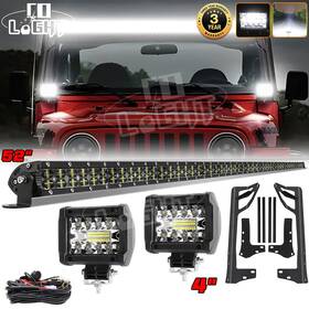 2400w Colight 9620a-z-cp-52inch-20-pt 9632t Auxbeam 6d 52 Inch 4 Led Work Light Bar Bracket Wire For Jeep Wrangler Jl Jk