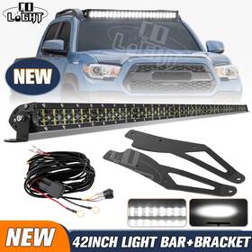 9620a-zj-ft-42-158 Colight 42 Inch Led Light Bar Roof Mount Brackets And Wiring Kit For Toyota Tacoma 2005-2015