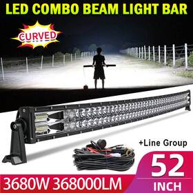 9620a52 Colight Curved 52 Inch Dual Row Led Light Bar Wire Spot Flood Fog Offroad Driving Atv Suv 50
