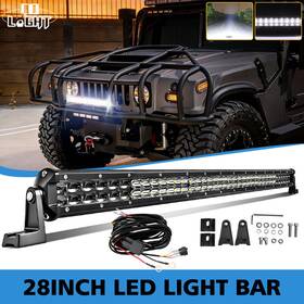 Colight 9620h-28inch 20pt 28ftft Led Light Bar Spot Flood Wire Kit For Hummer H1 H3 2006-2007 2008 2009 2010
