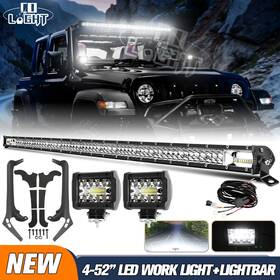 9620z-035d-158 Colight Roof 52 Inch Led Light Bar A-pillar 4ftft Pods Kit For Jeep Wrangler Jl Gladiator Jt