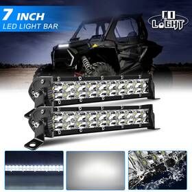9620z20 Colight 2pcs 7 Inch 400w Dual Row Slim Led Work Light Bar Spot Flood Fit Jeep Utv Atv 4wd