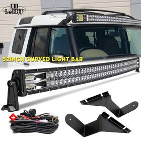 9627-122 Colight For Land Rover Discovery 1 And 2 52inch Curved Led Light Bar Brackets Mounts Wire