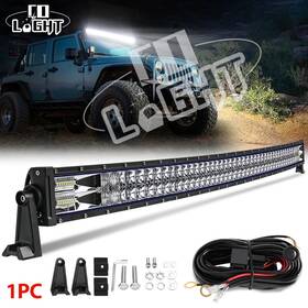 9627-c-65 Colight 52 Inch Curved 3800w Dual Row Led Light Bar Spot/flood For 4x4 Jeep Off-road Trucks