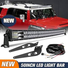 9627-ft-001-158 Colight 52 Inch Curved Led Light Bar Mount Bracket Wire Kit For Toyota Fj Cruiser 07-14