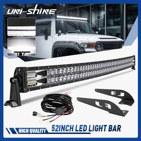 Colight 9627v2752 Roof 52 Inch Led Light Bar Combo Mount Bracket Wire Kits For 07-14 Toyota Fj Cruiser