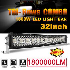 9631t-224 Colight 32inch 1800w Curved 5d Tri-row Led Light Bar Combo Offroad Truck Slim Bumper 34 Inch