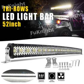 Colight 9631t-9627-c-65 Roof 50 Inch 52 3800w Led Light Bar Curved Spot Flood Combo Offroad Driving Suv 4x4