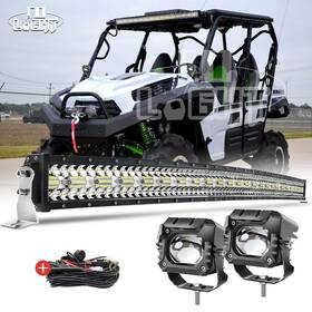 993-181 Colight 9631t Roof Curved 52 Inch Led Light Bar 4 Pods Wire Kit For Can-am Defender Hd8/hd9/hd10
