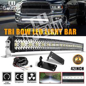 9631t-dq-004-122 Colight 42 Inch Curved Led Light Bar Mounting Kit Hidden Bumper For Dodge Ram 1500 2009-2018