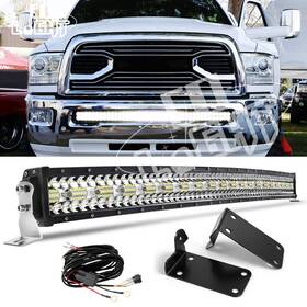 9631t-dq-004-65 Colight 240w 40-42 Inch Led Light Bar With Lower Bumper Bracket Wiring For 10-18 Ram 2500 3500
