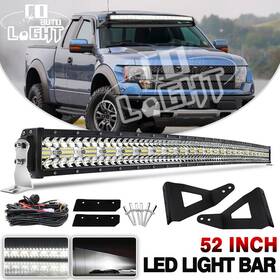 Mq-029 Colight 9631t Fit 04-20 Ford F150 52ftft 300w Curved Combo Led Light Bar Upper Roof Bracket Kits