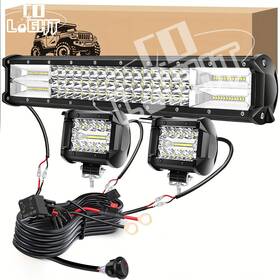 Colight 9632-s-65 20inch Led Light Bar Spot Flood Combo 4 Inch Pods Offroad For Jeep Truck Suv Wiring