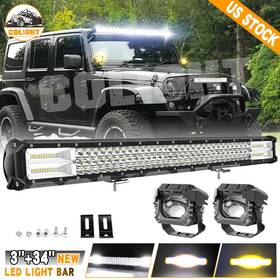 993dtj Colight 9632s 34 Inch Tri Row Led Light Bar Wire 3 Pods Driving Offroad Spot Flood Combo Suv Ute