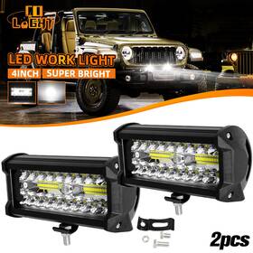 Colight 9632t-938l 2x 7inch 120w Led Work Light Bar Flood Spot Combo Fog Lamp Offroad Driving Truck