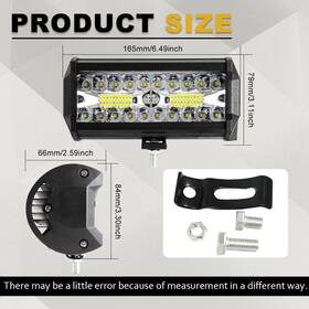 9632t-cp-7 Colight 7inch Led Work Light Bar Flood Spot Combo Fog Lamp Offroad Driving Truck Utv 12v