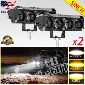 993dm-4z Colight 2x 5in Led Work Light Amber White Cube Pods Spot Flood Driving Fog Lamp Offroad